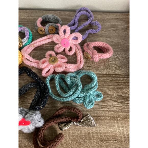 Handmade Multicolor Crochet‎ Flower Hair Bands Set Unisex Women’s - Picture 3 of 6